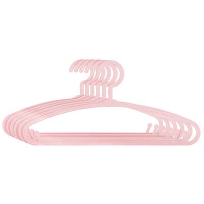 Cintre plastic x 6 rose pour enfant