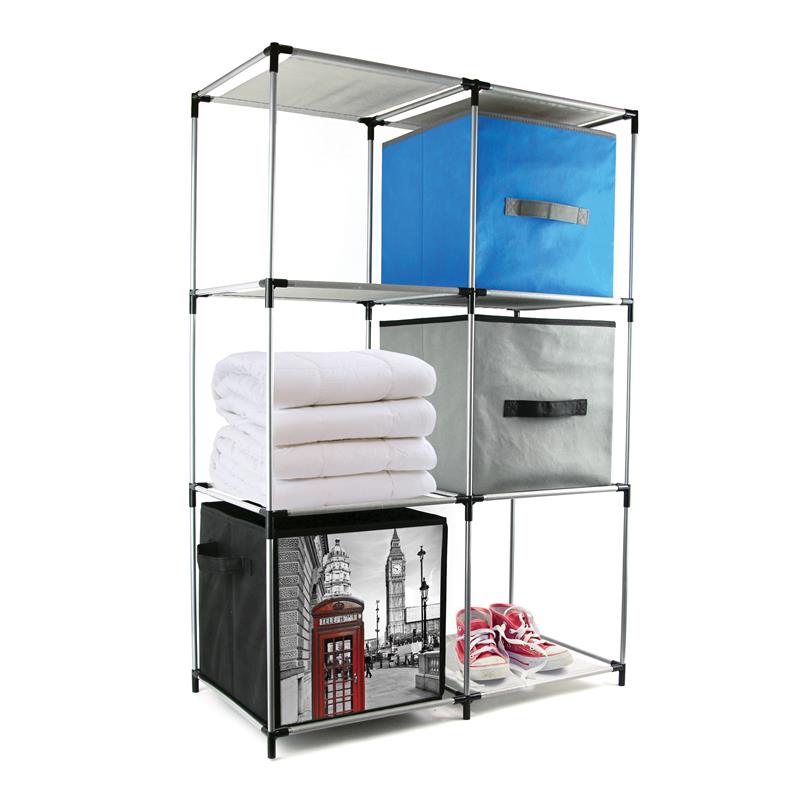 Étagère design 6 casiers “mix” 120cm gris