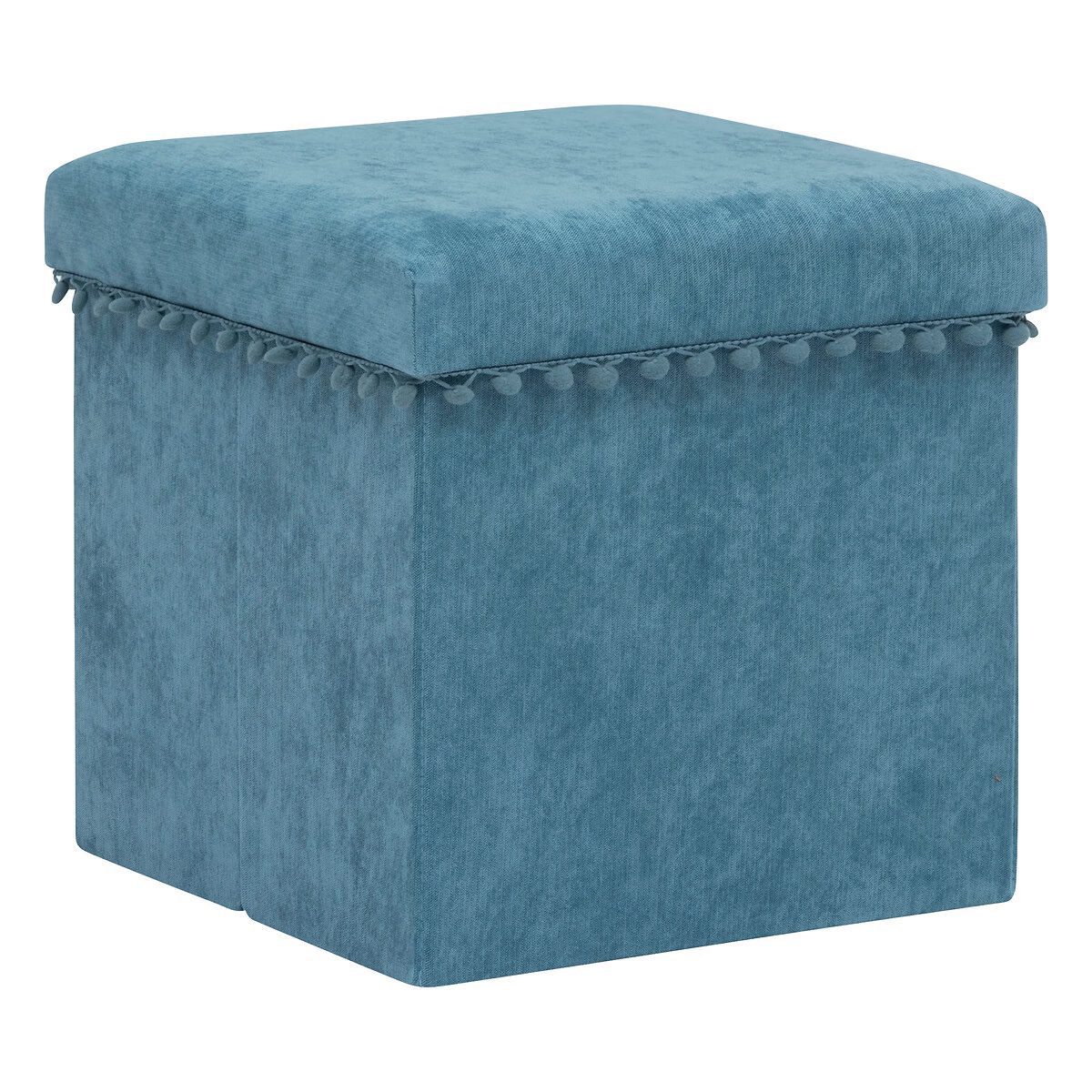 Pouf pliant Mémo bleu canard