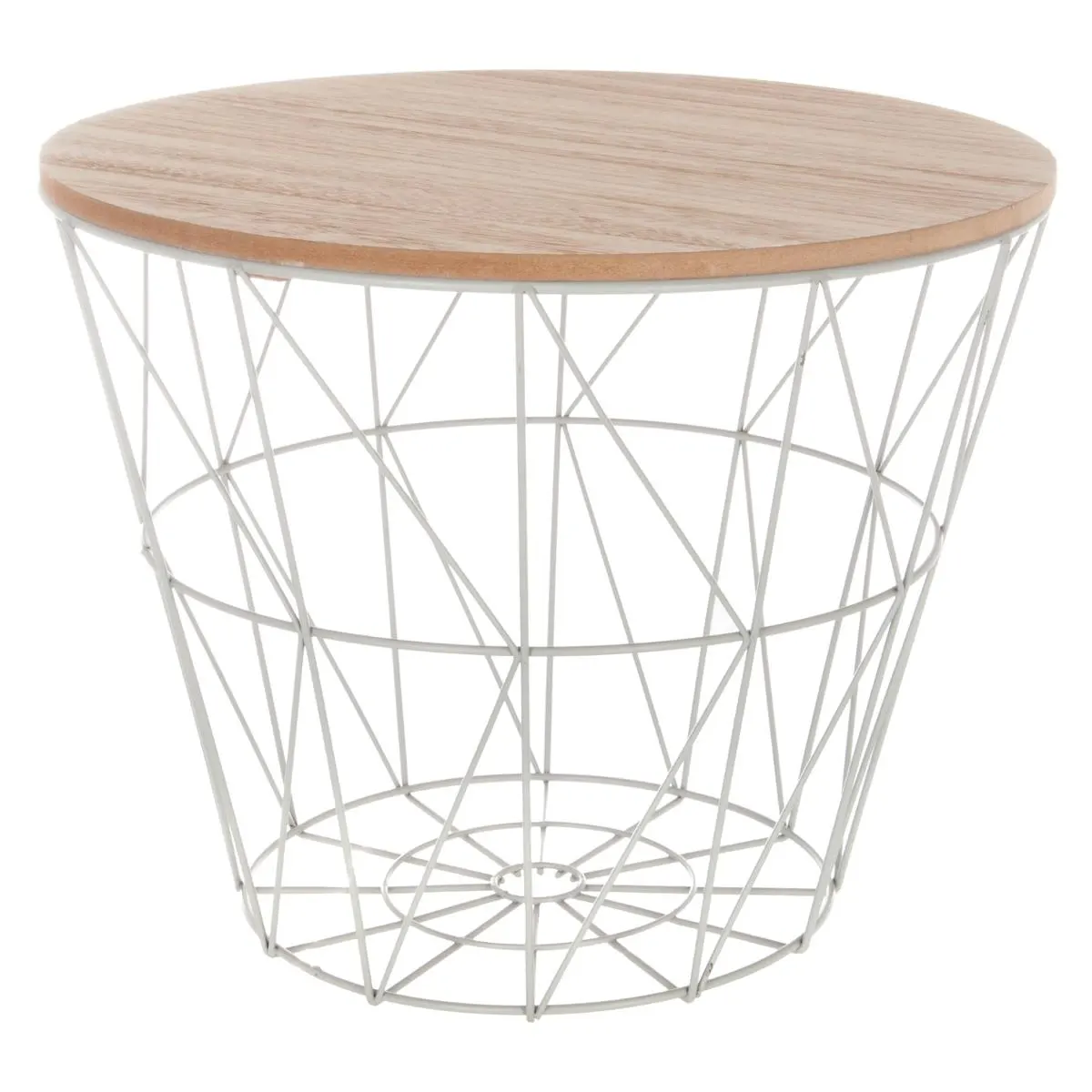 Table d’appoint “Kumi” , D.38 cm métal GRIS