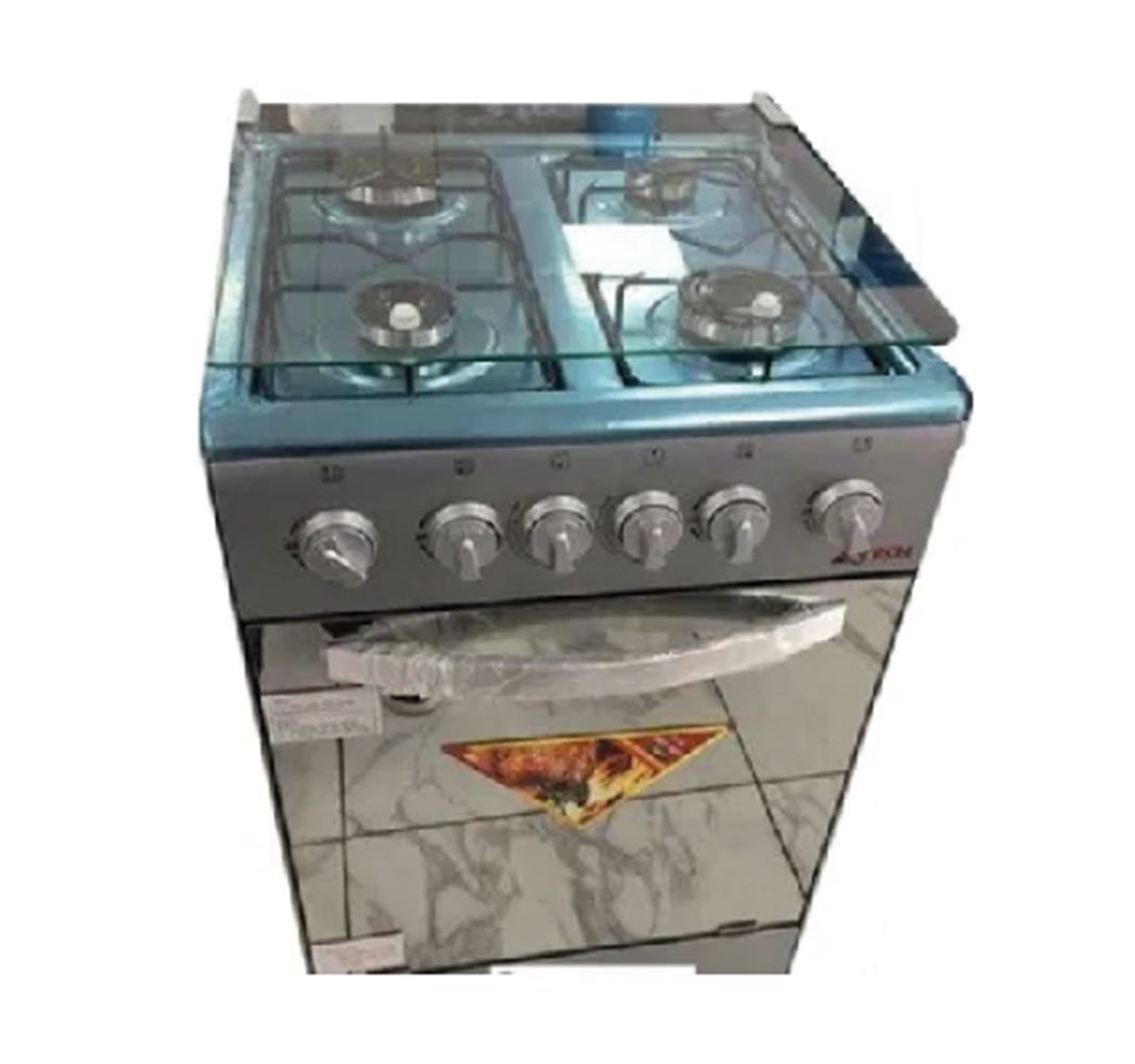 Cuisinière à Gaz 4 Feux INOX 50×50