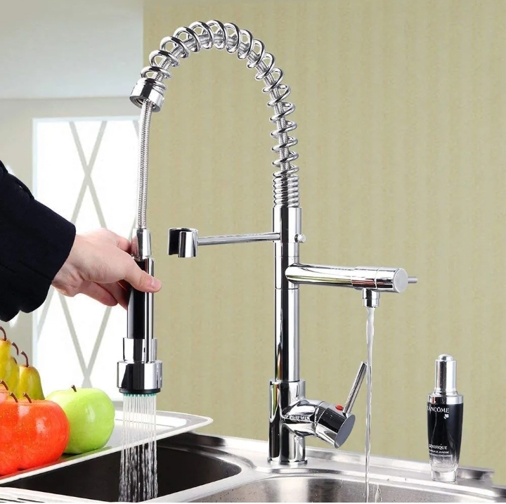 Robinet de cuisine en spirale robinet et douchette