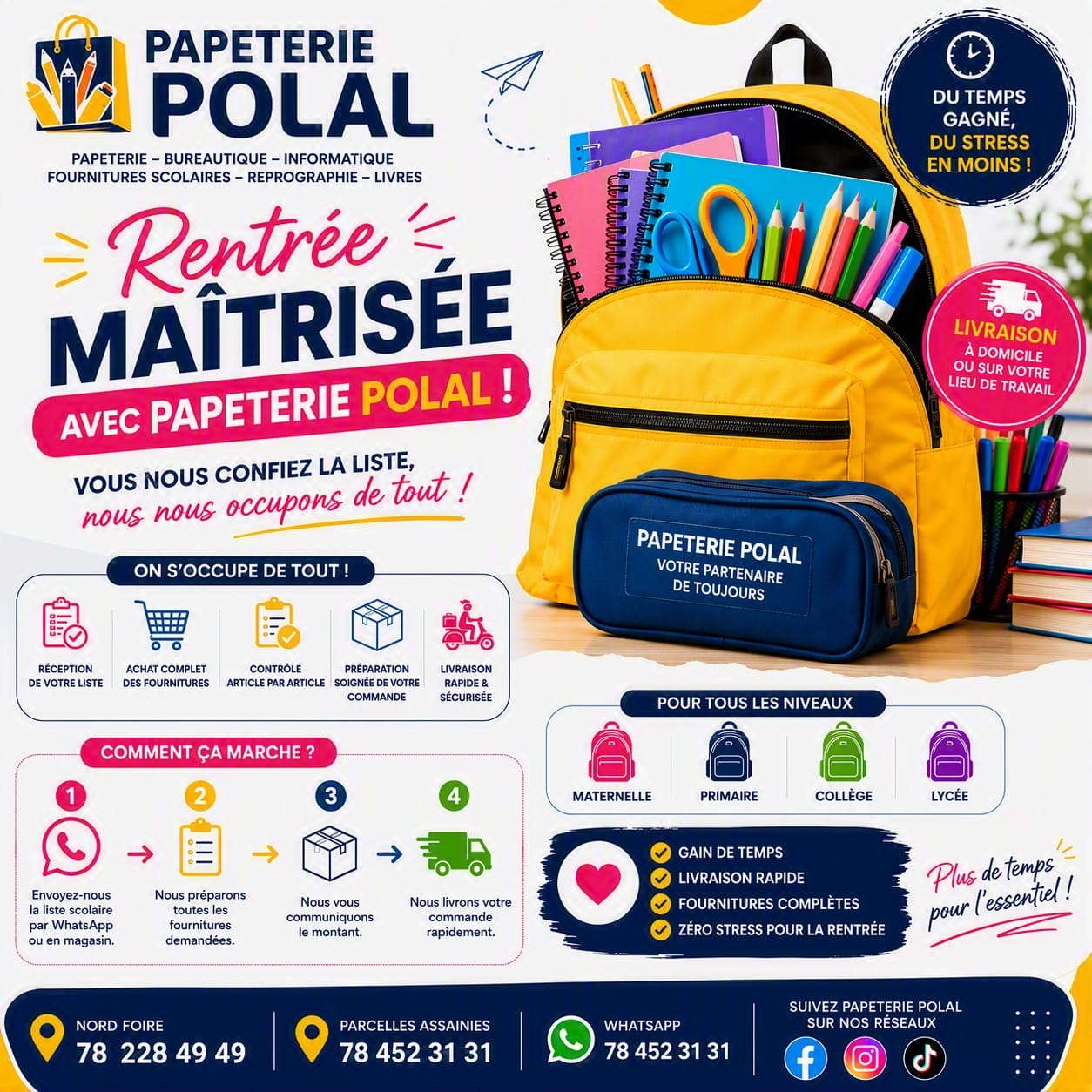 Rentrée scolaire maîtrisée : On s'occupe de tout