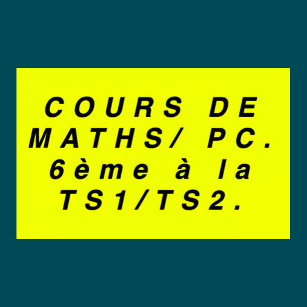 Professeur de Maths/PC/SVT à domicile