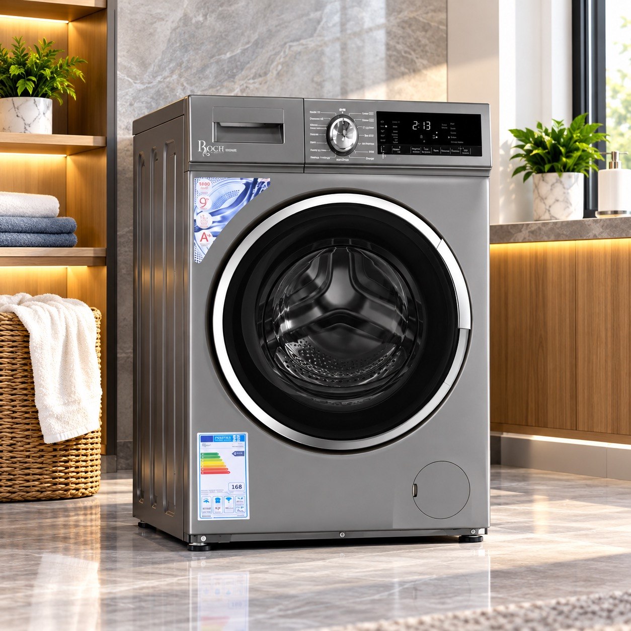 Machine à Laver ROCH Inverter 9KG Gris