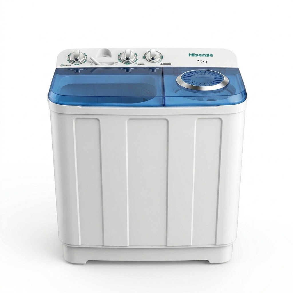 Machine à Laver Hisense 7.5kg Semi-Automatique TwinTub