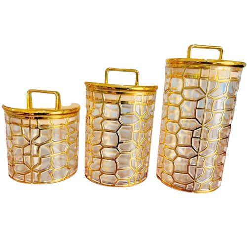 Ensemble Boîte sucrier Sugar conserve d’aliments 3 Pieces acrylique