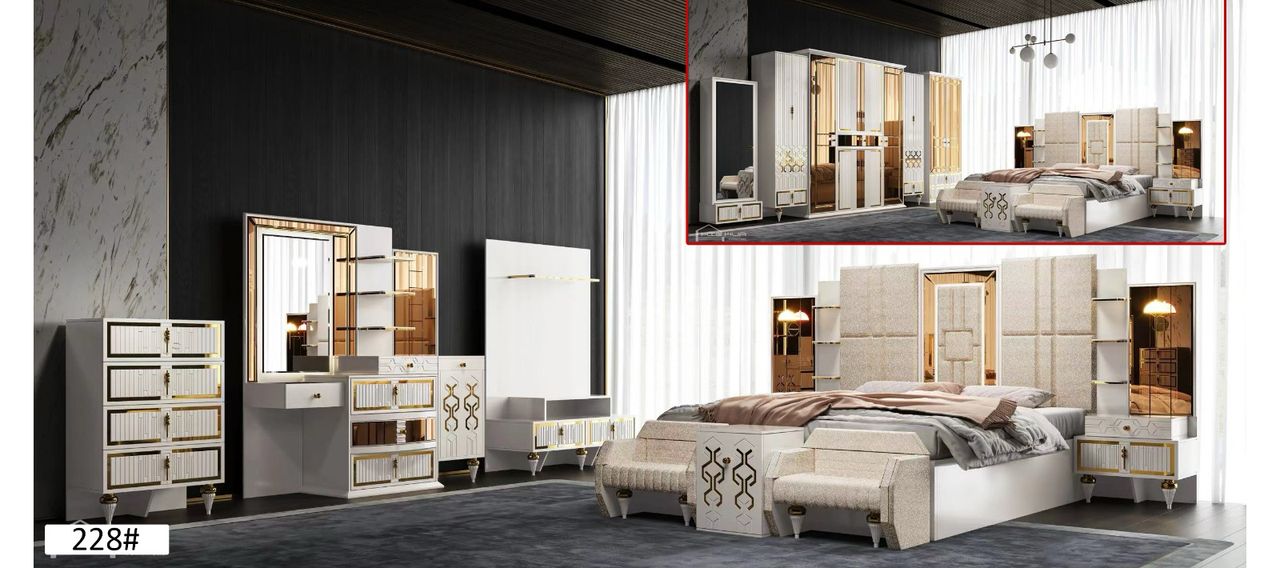 Chambre à Coucher Luxe Fonctionnalité – Modèle 228#