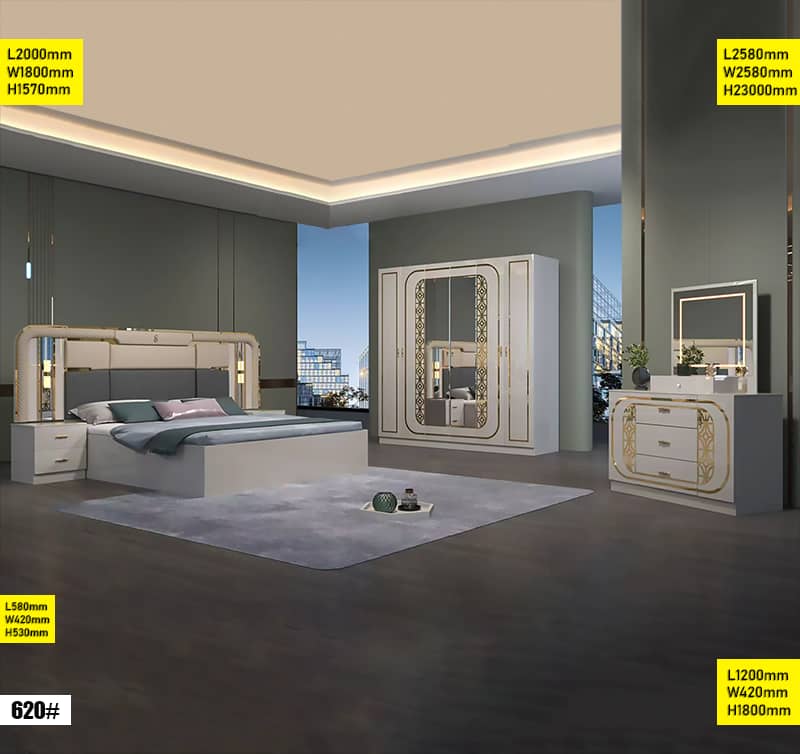 Chambre à Coucher 620# – Élégance et Confort Moderne