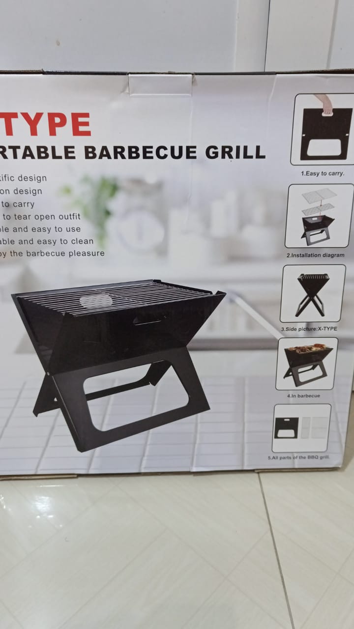 Barbecue Grill Portable X-Type Pliable – Compact, Facile à Transporter et Installer