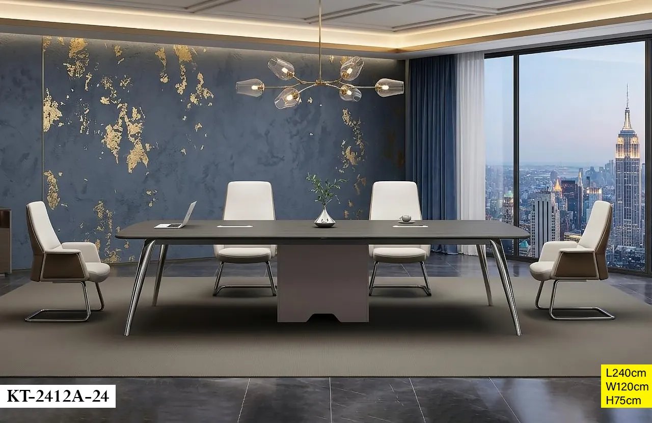 Table de Réunion Rectangulaire KT-2412A-24 – Gris 240 cm