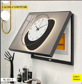 Cache-compteur M-351-3 Noir Ø30cm
