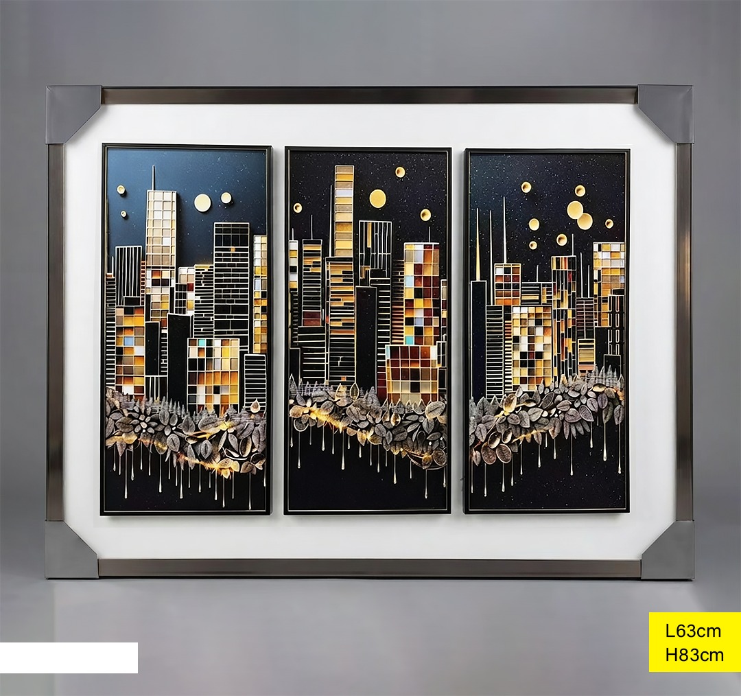 Tableau décoratif TABL-236 Noir Ø63cm