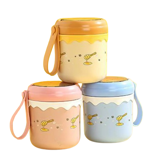 Bee Soup Cup – Tasse Soupe Cartoon Abeille avec Couvercle