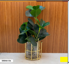 Plante artificielle OSMA-64 Or pour le support