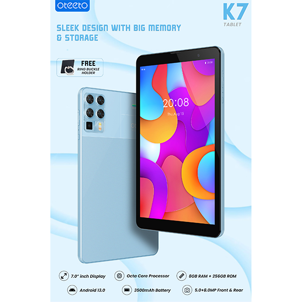 OTEETO K77 – Tablette 7″ 6Go + 256Go Android 13