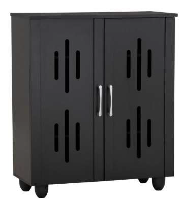 Meuble à Chaussures Hasting 2 Portes – Noir