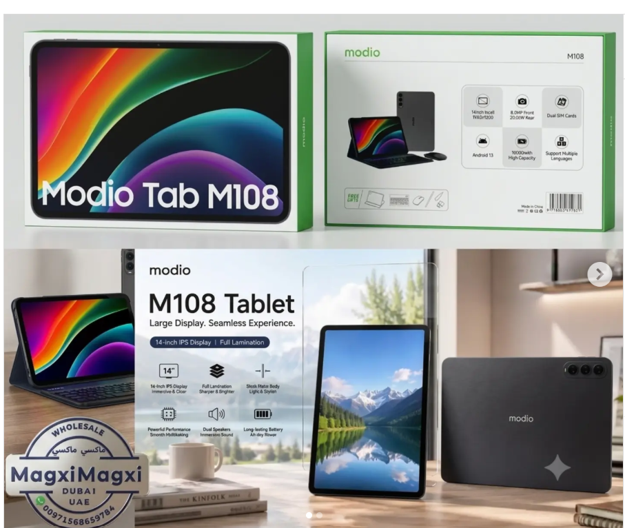 Tablette Modio M108 512Go 12Go RAM 5G