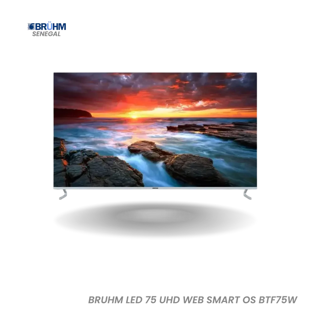 BRUHM TV LED 75″ UHD Web Smart OS BTF-75W – Écran Géant 4K Connecté