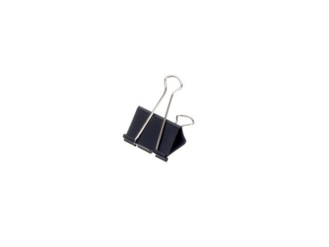 Pince Double Clip 15 mm Noir – Boîte de 12 | Dakar Sénégal