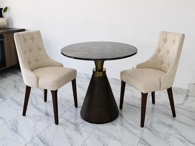 Table Marbre Ronde Design Ø800 Luxe – Table Tête à Tête Chic Dakar Sénégal