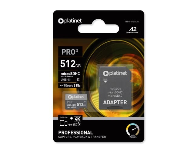 CARTE MEMOIRE microSDHC 512GB CLASS 10 U3/90 mb/s /PMMSDX 512U3