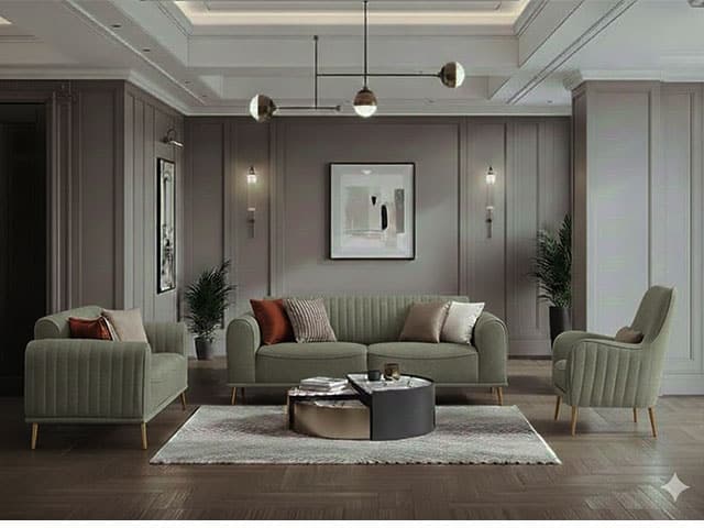 Salon Tissu 6 Places Moderne VOLETA – Canapé luxe Dakar