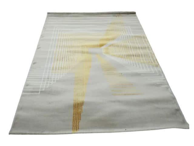 Moquette Moderne 160x230 Gris Jaune Blanc Design