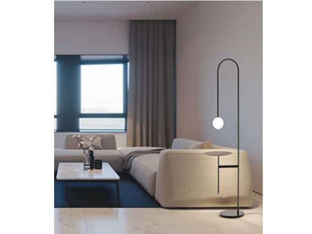 Lampe abat-jour sur pied noire 160 cm – Élégante &amp; moderne