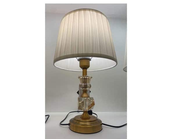 Lampe de chevet beige dorée design moderne Dakar