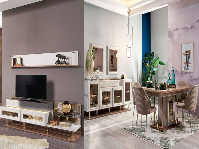 Meuble  TV salon ELSA luxe Dakar table buffet