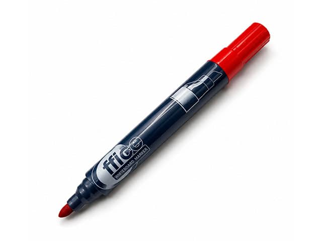Marqueur Permanent Rouge FO52113 Pointe Biseautée