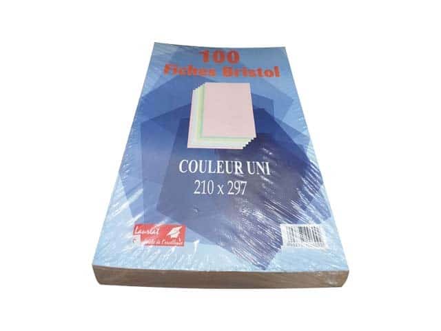 Fiche Bristol A4 Rose 210x297 mm | Paquet de 100