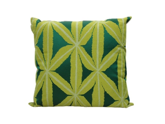Coussin scandinave beige vert 43x43 | Déco chic Dakar