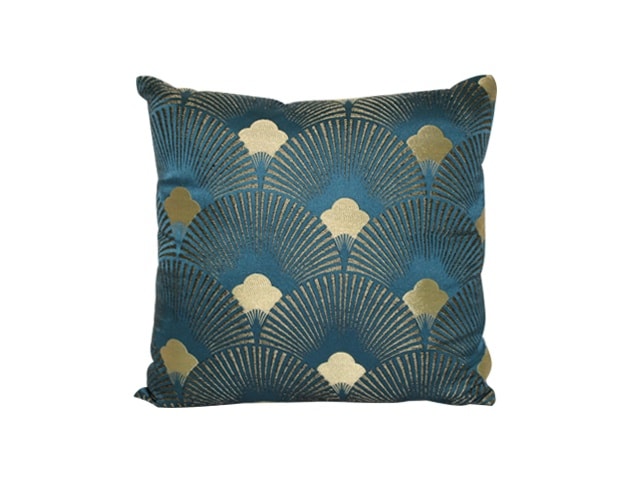 Coussin vert turquoise 43x43 déco moderne chic