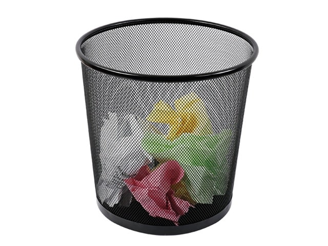 Corbeille Métallique Bureau 15L Noir HY65002 Dakar