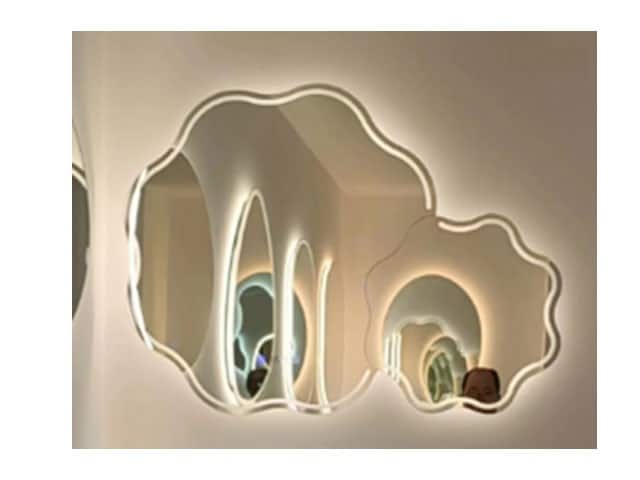 Miroir LED Rond Doré Luxe 7004 | Design Moderne