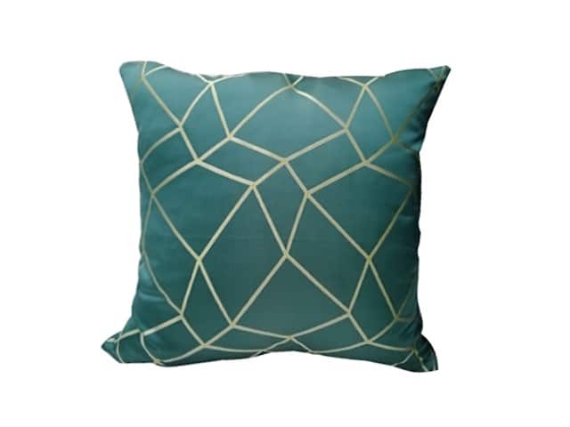 Coussin décoratif 43x43 vert turquoise &amp; beige chic