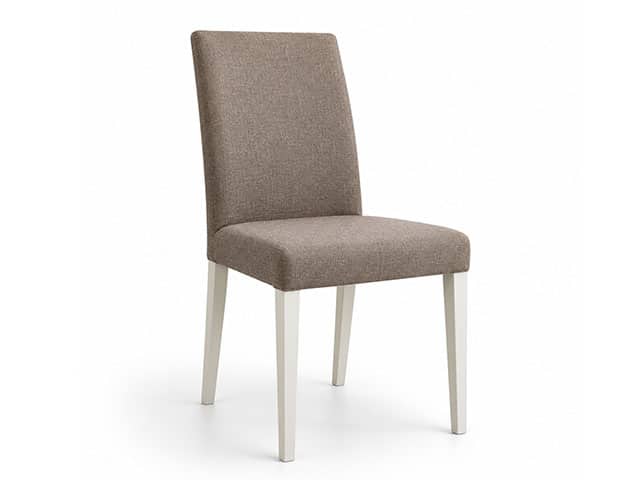 Chaise salle à manger tissu Hillary marron blanc Dakar