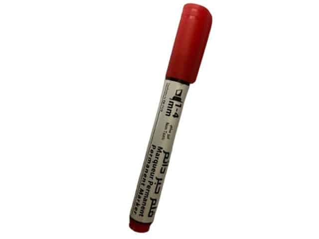 Marqueur Permanent Rouge FABS 81242 Pointe Biseautée