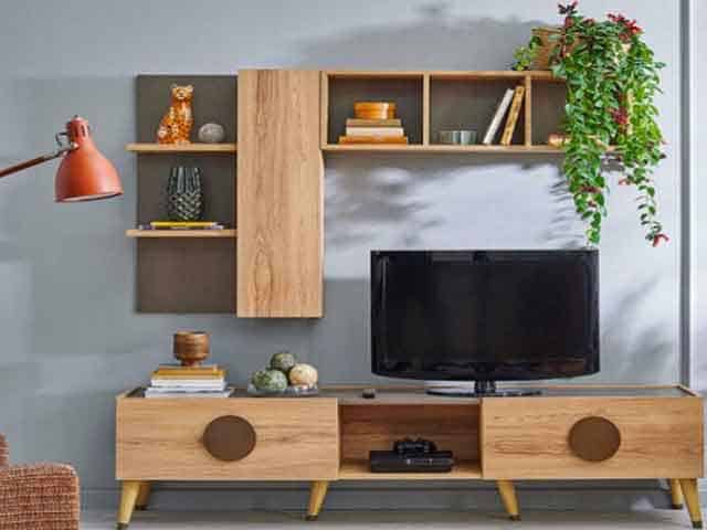 Meuble TV Antigo 2275 520 68 - Couleur Walnut Masteroffice