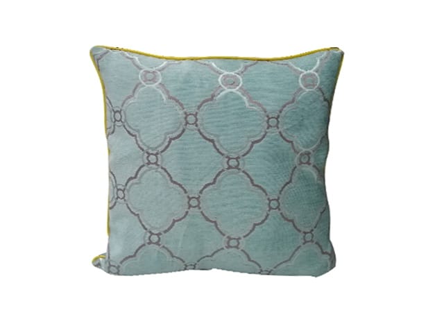 Coussin décoratif 43x43 bohème vert marron jaune