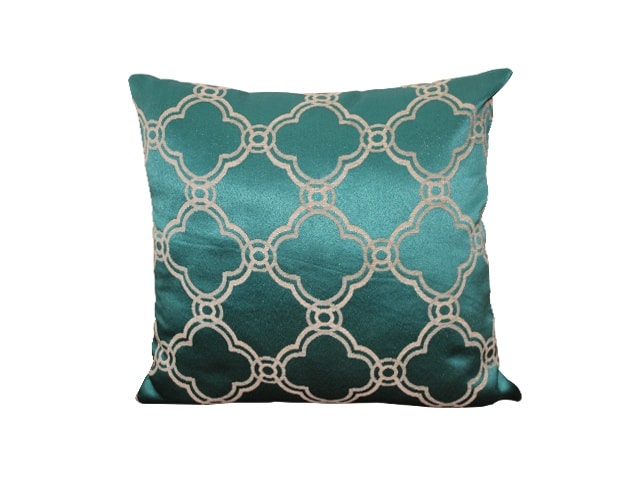 Coussin vert émeraude luxe 43x43 | Déco chic Dakar