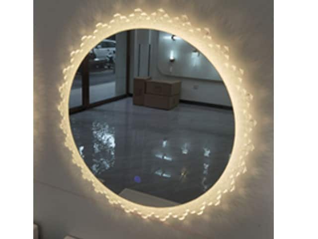 Miroir LED Rond Beige Design Moderne | Dakar Sénégal