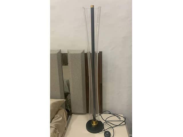 Lampe abat-jour sur pied design 130 cm blanc beige moderne