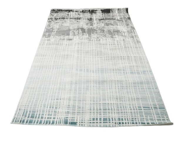 Moquette 160x230 Gris Blanc Bleu – Tapis Moderne Dakar
