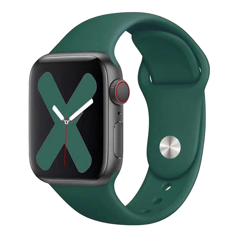 Bracelet en silicone Vert pour Apple Watch