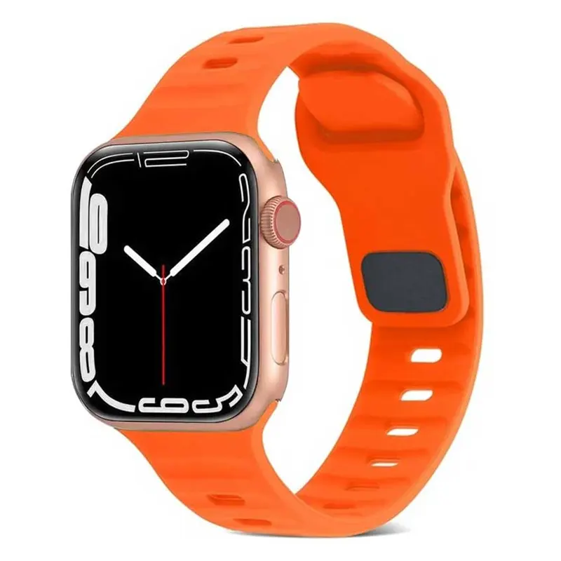Bracelet Sport en Silicone Orange pour Apple Watch
