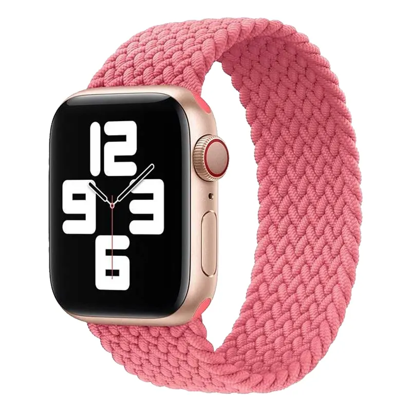 Bracelet en Nylon Tressé Rose pour Apple Watch