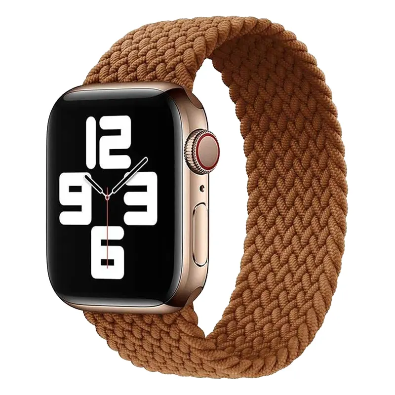 Bracelet en Nylon Tressé Marron pour Apple Watch